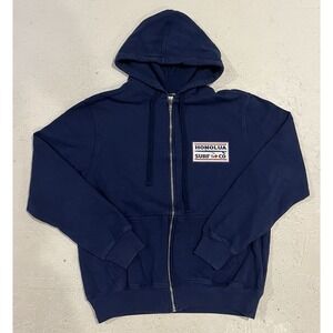 Vintage‎ Y2K Honolua Surf Co Full Zip Hooded Jacket Mens Small Blue Beach